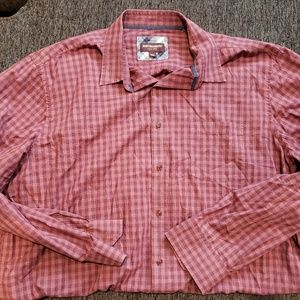 EUC Johnston & Murphy Plaid Button Up Shirt